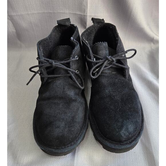 Bearpaw Skye Chukka Woman's Size 11 Black Ankle Lace Up Soft Booties - Picture 2 of 8